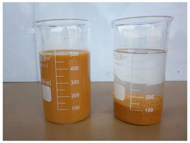 Industrial sludge  - before and after flocullation process.jpg