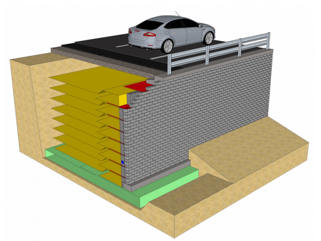 Reinforced soil retaining wall with block facing.PNG